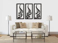 3 Pcs Wooden Wall Art Panels - Modern Home and Office Decor. 