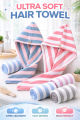 Microfiber Hair Dry Cap | Colorful Striped Hair Towel | Super Absorbent Hair Wrap Cap | Quick Dry Towel for Women | Long Hair Shower Cap | Bathroom Hair Drying Towel | Soft Microfiber Hair Wrap | Lightweight Shower Cap | Hair Care Essentials | Quick Dry H. 