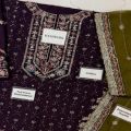 Luxury Chiffon 3Pc Embroidered Suit — Sequence & Adda Work - Unstitched. 