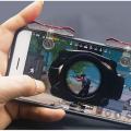 PUBG Mobile Phone Gaming Trigger Fire Button Shooter Controller PUBG Gamepad Red Silver. 