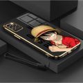 Casing For Infinix Note 10 Pro Infinix X695 Luxury Cartoon OnePiece Luffy Camera Protection Phone Case Plating Edges Silicone Soft Cover With Free Lanyard. 