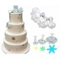 3 Pcs Cake Cutter Snowflake cookie Cutter Decorating Tools. 