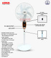 Sogo Rechargeable Floor Fan (JPN-633). 