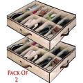 Pack Of 2 - Amazing Shoe Rack Shoe Shelf Shoe Storage + Shoe Under Bed Closet Organizer. 
