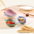 8pcs Tiny Leaf Shape Plates Portable Food Snack Dip Sauce Seasoning Tray. 