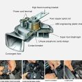 300DB Super Loud Train Horn for Truck Train Boat Car Air Electric Snail Single Horn 12V Waterproof Motorcycle Horn. 