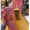 Blackpink X Starbucks 2023 Doodle Pink Black Tumbler Durian Cup Sippy Cup 710ml 24oz. 