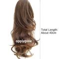 Golden Ponytail Hair Extension Brown With Golden Highlights Wig Donuts Bud Head Band Ball French Twist Magic DIY Tool. 