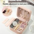Mini Jewelry Travel Case,Small Travel Jewelry Organizer, Portable Jewelry Box Travel Mini Storage Organizer Portable Display Storage Box For Rings Earrings Necklaces Gifts. 