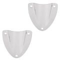 2pcs Cable Management 316 Stainless Steel Clam Shell Vent Cover Polished Silver Clamshell Vent Cover Clamshell Ventilator Wire Pass Through Cover Boat Application. 