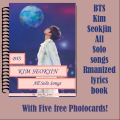 BTS Seokjin All solo song Romanized Lyrics book with Five free photocards. 