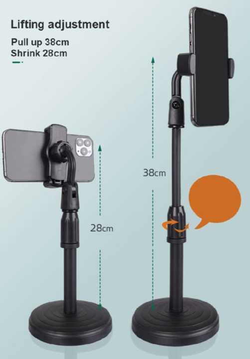 Tiktok,%20sketch%20and%20Art%20drawing,%20and%20YouTube%20videos%20creator%20Compatible%20Compact%20Lightweight%20Mobile%20Smart%20Phone%20Tripod%20Stand%20-%20Black%20-%20Image%203