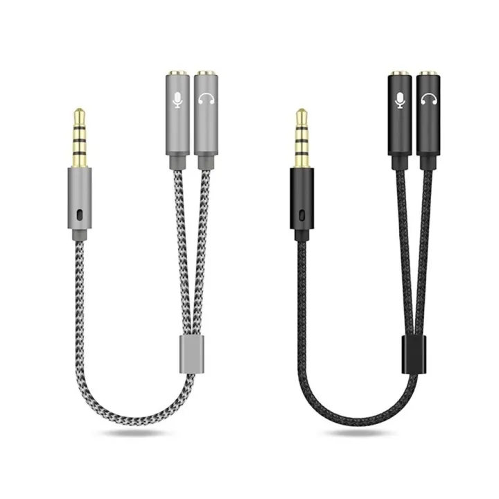 Music Listening Mobile Phone 3.5mm Male Headphone Cable Mic Audio Cable ...