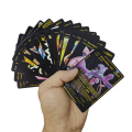 10 Pcs Pokemon Gold Foil Cards Pack Anime Cartoon Pokemon English Version Tcg Card For Fans Collection. 