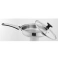 Original sonex Fry pan with glass lid Stainless Steel double Bottom Heavy guage all sizes mention. 