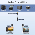 (GGBR)-2 in 1 Printer Cable USB A to B Male to Male Printer Cable for Printer Splitter for Two Computers B. 