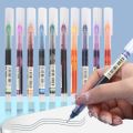 3/6Pcs 0.5mm Featured Plastic Gel Pen Morandi Color Box Black Ink Quick Dry Painting Pens Student Stationery Office School Supplies. 