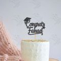 Customized Congrats Cake Topper For Party Celebration, Congratulations & Birthday Toppers, Personalized with ANY NAME cake Decoration supplies. 