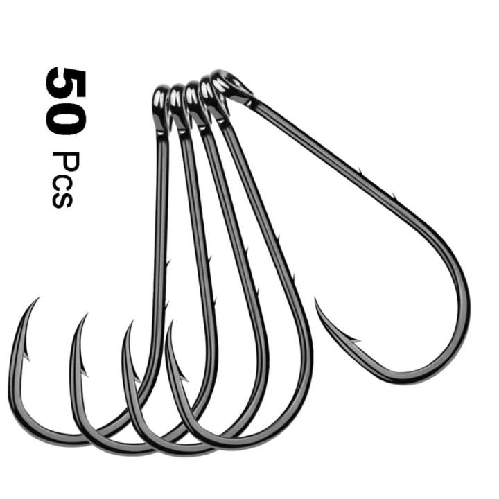 50 PCS HIGH QAULITY CARBON STEEL BAIT HOLDER FISHNG HOOK FOR SALT AND FRESH WATER