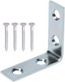 L Bracket Corner Braces, Small Metal L Brackets for Wood, 1.5 Inch Steel. 