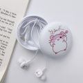 1 Set Abs Silica Gel Cartoon Cat Paw Headset Portable Earphone Carrying Bag Hands Free Bass Earplugs Cute Storage Hard Bag. 