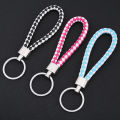 PU Leather Braided Woven Rope Keychain DIY Bag Pendant Key Chain Men Women Key Holder Car Keyring Gifts Key Ring. 