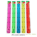 2Pcs Color Flexible Rulers Soft Bendable Plastic Rulers Duals Scale Bendable Flexible Rubber Rulers Clear Straight Ruler. 
