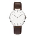 Dark Brown Leather Strap Watch- Unisex. 
