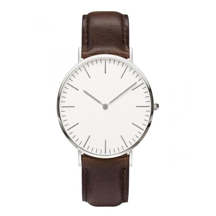 Dark Brown Leather Strap Watch- Unisex