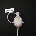 Anti-break Dust Cover Purple Winder Pvc Charging Cable Case Mobile Phone Peripherals Cute Penguin Case Penguin Winding Black. 