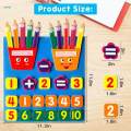 Educational Math Games Manipulatives Early Education Addition Subtraction Numbers Matching Pencil Counters for Games Activity Girls Children. 