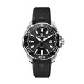 Tag Heuer Aquaracer Calibre 5 Black Rubber Strap  Black Dial Quartz Watch for Gents - WAY101AFT6141. 