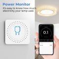 ROVF - Wifi Light Switch - 16A Power Monitor - 2way Controller - Voice Relay Timer - for Tuya Google Home/Alexa - 110-220V. 