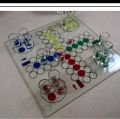 Trendy Crystal Glass Ludo Game Standard Size. 