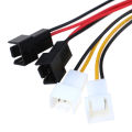 PC 4-Pin Molex/IDE to 3-Pin CPU/Chasis/Case Fan Power Cable Adapter Connector. 