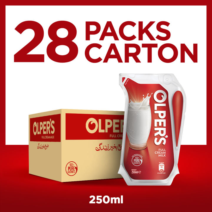 Olper's Full Cream Milk Ecolean 250ml Pack 28