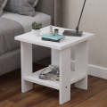 Modern Lamination Wood Multipurpose Side Table Coffee table Storage table Decorative table End Table-16 x 16 x 18 inch (L x W x H, White). 