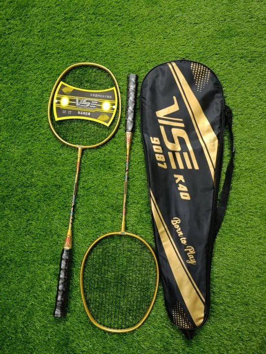 VS Power Badminton Racket Set K40 (9087) – Lightweight Steel Frame Pair ...