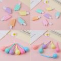 6Pcs/Lot Cute Cartoon Cat Highlighters School Office Stationery Students Drawing Supplies Kawaii Ice Cream Mini Paint Marker Pen. 