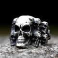 2022 NEW Men's 316L stainless steel rings high quality Vintage punk skull with fashion Gothic Motorcycle Jewelry. 