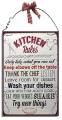 Kitchen Rules Wall Hanging Home Decor Size 12 X 9. 