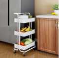 Kitchen Trolley Rack storage bathroom storage trolley Rack 3 tier cart Rolling Rack Shelves. 