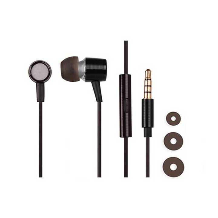 Super Deep Bass Earphones/ Handsfree / Microphone (Universal)- Black