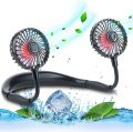 Portable Neck Fan 2500 mAh Rechargeable USB Hands-Free Mini Face Cooling Personal Double Headed Rotatable Small Fan for Working Office Reading Traveling Outdoor Sport. 