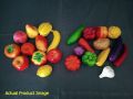 Pack of 8 - Thermocol Artificial Vegetable & Fruit for Decoration (Decorative Random 4 Pcs Vegetables & 4 Pcs Fruits). 
