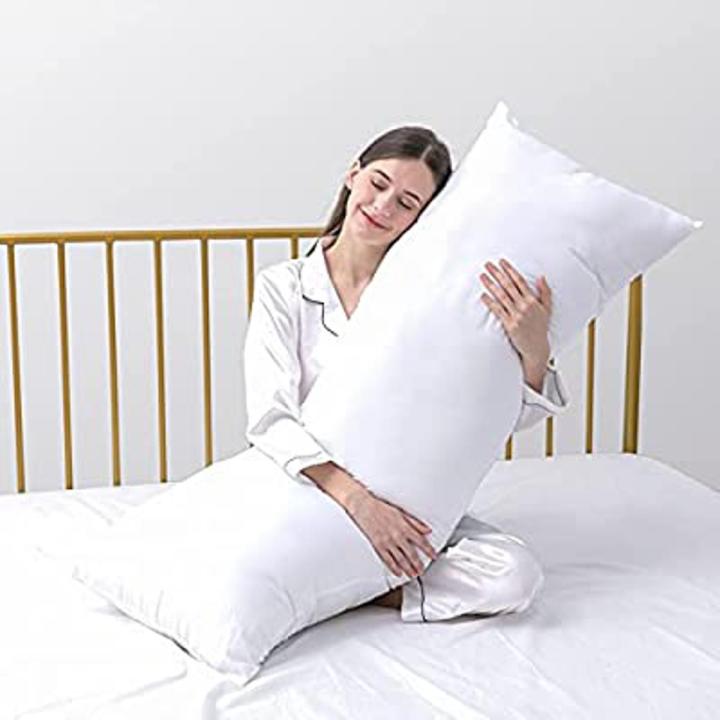 Cotton Long Pillow _ Soft Comfortable Double Sleeping Pillow _ Bedding Body Pillow