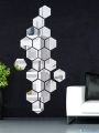 Imported Acrylic Hexagon wall decor Mirrors 3D wall mirrors 4x4 inches per hexagon (1 TO 60 PIECES). 
