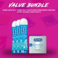Durex Pack of 4 - Durex Play Tingle Lube 50ml x 3 + Durex Invisible Extra Thin 3's. 