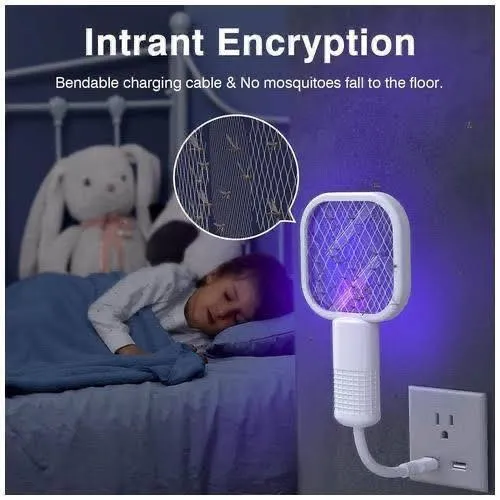Electric Mosquito USB Racket Portable Rechargeable Fly Killer Bat – High Voltage Insect Zapper