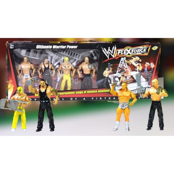 Flex%20Force%20WWE%20Set%20of%204%20Wrestling%20Action%20Figures%20Models%20Toy%20for%20Kids%20-%20Image%202